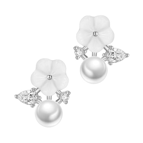 VALICLUD Blumen-ohrringe Für Damen Kreative Ohrstecker Versilbert Modisches Ohraccessoire Schickes Design Für Jeden Anlass von VALICLUD