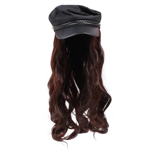 VALICLUD Perücke Hut perücken Hut mit lockigem Haar Hüte für Frau Kappen Mütze mit Haaren Hüte mit Haaren Frauenmütze Mütze für Frauen Hochtemperaturdraht von VALICLUD