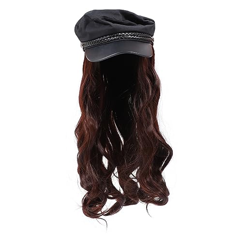 VALICLUD Perücke Hut perücken Mütze mit Haaren Frauenmütze Kappen Mütze für Frauen Hüte für Frau Hüte mit Haaren Hut mit lockigem Haar Hochtemperaturdraht von VALICLUD