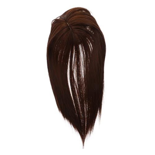 VALICLUD Perücke Overhead Haaropper Styling Haaraufsatz für dünner werdendes Haar Haarlinie Toper für Frauen Clip-in-Haaraufsatz synthetischer falscher Haarclip chemische Faser Hellbraun von VALICLUD