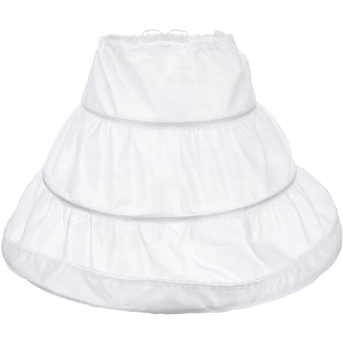 VALICLUD Verstellbarer Mädchen Petticoat Krinoline Unterrock Für Prinzessinnenkleider Ideal Für Blumenmädchen Und Festkleider Leicht Und Platzsparend von VALICLUD