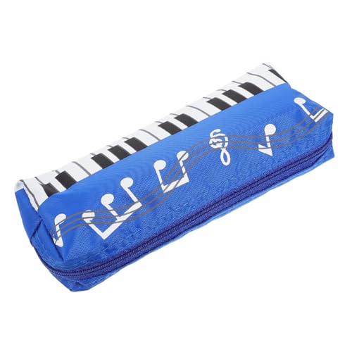 VALICLUD Piano Keyboard Print Bleistiftetui für Tragbares Federmäppchen aus Robustem Canvas mit Großem Fassungsvermögen für Stifte Radiergummis und Mehr von VALICLUD
