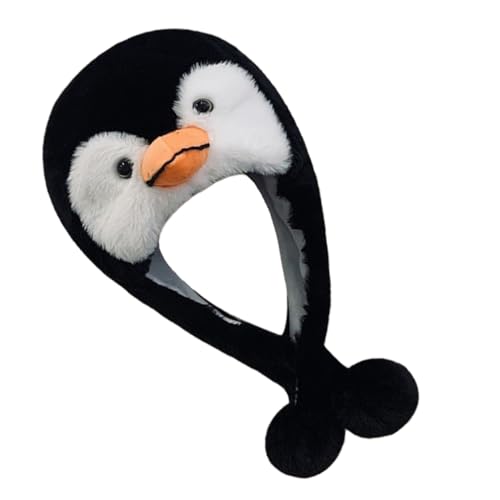 VALICLUD Pinguin üsch Hut Mit Beweglichen Ohren Lustiges Tierkostü Für Und Erwachsene Ideales Party Accessoire Für Performances Und Fotoshootings Warm Und Bequem von VALICLUD