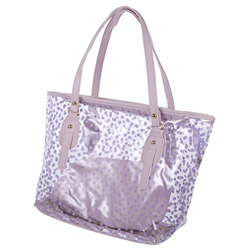 VALICLUD Pink Tote Bag Sommer Tote Bags Damen Strandtasche Arbeitstasche Strandtasche Mit Reißverschluss Sommer en Transparente Mit Reißverschluss Durchsichtige von VALICLUD