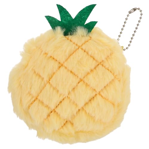 VALICLUD Ananas Plüsch Geldbeutel Münztasche Süß Kawaii Aufhängbar Schlüsselanhänger Ausgestopft Beutel Für Junge Mädchen Spielzeug von VALICLUD