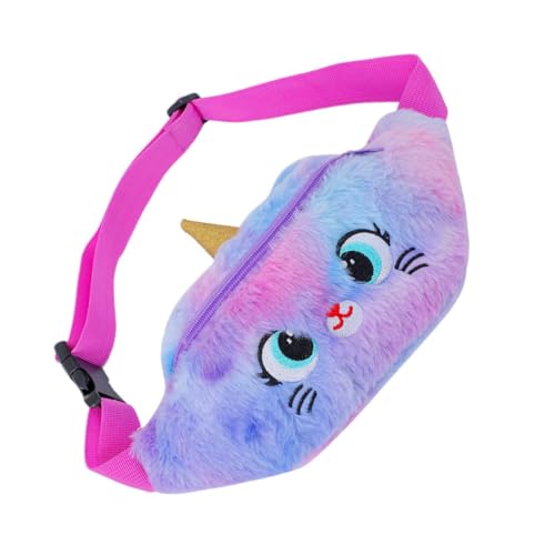 VALICLUD Plüsch Bauchtasche Hüfttasche mit Einhorn Design Niedliche Crossbody Tasche für Mädchen Langlebig und Robust für Outdoor Camping Party und Reisen von VALICLUD