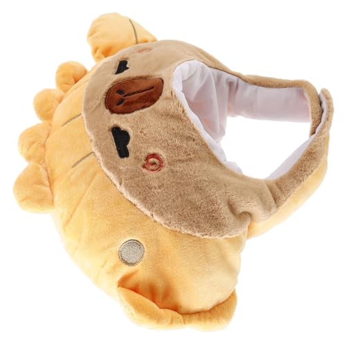 VALICLUD Lovely Plush Fish Kopfstück Für Partys Lustiger Gelber Croaker Hut Als Foto-requisite Für Karneval Cosplay Und Festivals Geeignet Für Erwachsene von VALICLUD