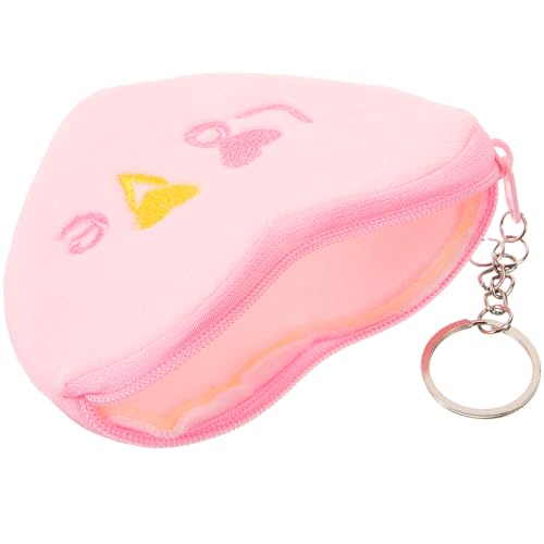 VALICLUD Kleiner Plüsch Geldbeutel Herzförmige Münzaufbewahrung Für Mädchen Süße Tasche Mit Schlüsselanhänger Für Valentinstag Für Teenager von VALICLUD