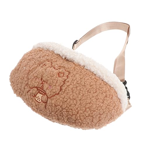 VALICLUD Plüsch-gürteltasche Kinder Bauchtasche Kindergeschenke Liefern Fuzzy-Clutch-geldbörse Plüsch Hüfttasche Umhängetasche Für Mädchen Damen Flauschige Metall Aufbewahrungstaschen von VALICLUD