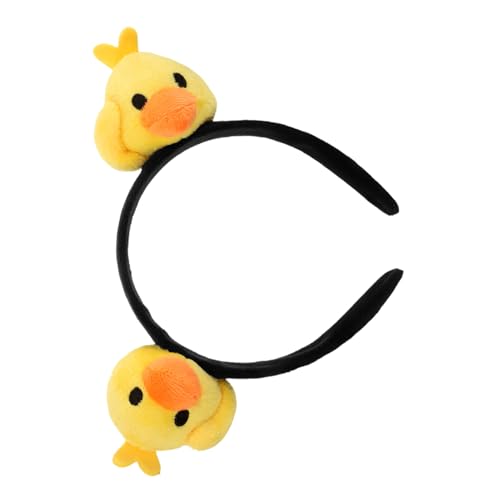 VALICLUD Plüsch Haarband mit Niedlicher Gelber Ente Weiches Stirnband für Damen und Mädchen Vielseitig für Gesichtsreinigung Make up und Hautpflege Stylisches Cartoon accessoire von VALICLUD