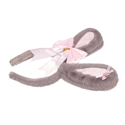 VALICLUD Plüsch Hasenohr Stirnband mit Schleife für Ostern Häschen Cosplay Dekorative Haarspange Haaraccessoire für Erwachsene Party Kopfbedeckung von VALICLUD