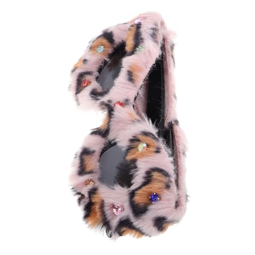 VALICLUD Plüsch Katzenaugen Sonnenbrille Für Damen Weiche Samtige Cat Eye Sonnenbrille Mit Cheetah-design Für Partys Cosplay Maskeraden Und Festivals Stilvolle Uv-schutz Brille von VALICLUD