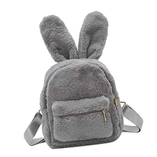VALICLUD Delicate Plush Rucksack Mit Hasenohren Für Mädchen Vielseitiger Casual-Rucksack Für Schule Reisen Und Einkaufen Großzügiger Stauraum Aus Strapazierfähigem Material Gefertigt von VALICLUD