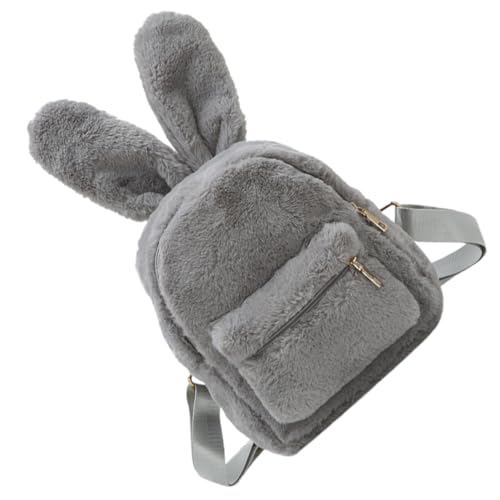 VALICLUD Plüsch Rucksack Mit Hasenohren Für Niedlicher Verstellbarer Schulranzen Mit Großer Kapazität Leicht Und Tragbar Für Reisen Und Alltag Für Kleine Mädchen von VALICLUD