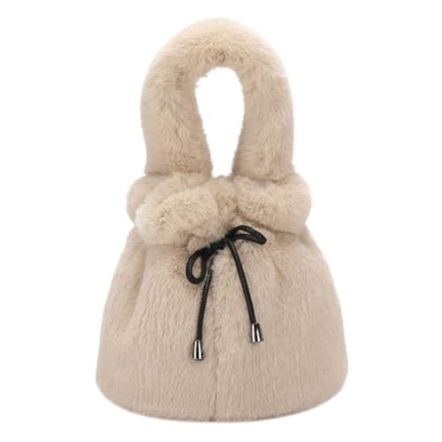 VALICLUD Plüsch Schultertasche Damen Herbst Winter Handtasche Große Kapazität Angenehm Bequemer Gurt Vielseitige Mode Tasche für Alltag und Arbeit von VALICLUD