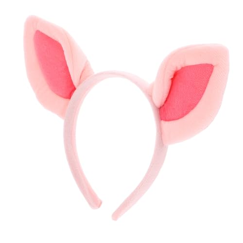 VALICLUD Plüsch Schweineohren Stirnband Damen Weiches Cosplay Haarband für Party Karneval Halloween Vielseitiges Accessoire mit Flexiblem Draht Rosa Tierohren Design Langlebiger Haarschmuck von VALICLUD