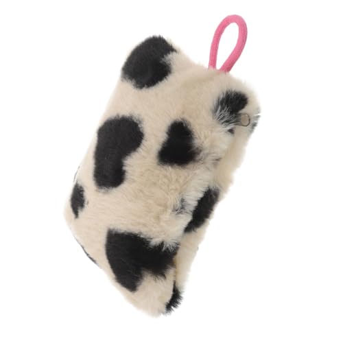 VALICLUD Plüsch Kosmetiktasche Herzdesign Für Lippenstifte Und Münzen Handliche Aufbewahrung Für Reisen Und Alltag Stilvolle Aufbewahrung Für Frauen von VALICLUD