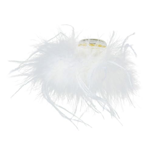 VALICLUD Plume Haarspange mit Federn Kreative Haarklammer für Damen Leicht und Tragbar für Feste und Alltag nicht Wasserfest Elegantem Weiß von VALICLUD