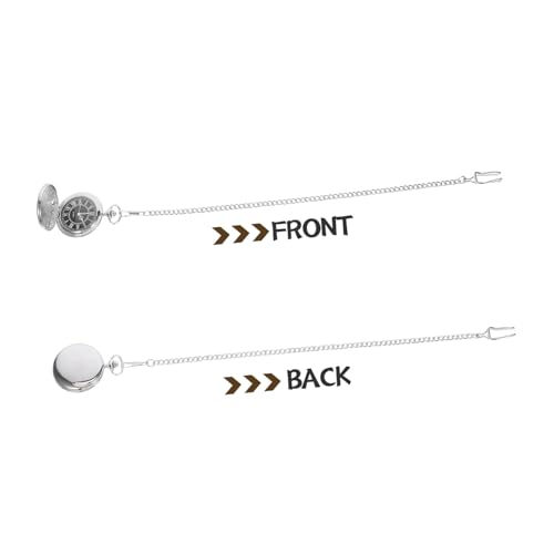 VALICLUD Polierte Vintage Taschenuhr Herren mit Römischen Ziffern Quarzuhr mit Schützendem Klappdeckel Großer Runder Anhänger Silberne Kette Elegantes zu Weihnachten Geburtstag Vatertag VALICLUD Polierte Vintage Taschenuhr Herren mit Römischen Ziffern Quarzuhr mit Schützendem Klappdeckel Großer Runder Anhänger Silberne Kette Elegantes zu Weihnachten Geburtstag Vatertag von VALICLUD