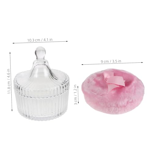 VALICLUD Puderquaste Für Gesichtspuder Mit Glasbehälter Weiche Plüschquaste Mit Kissen Puderetui Für Make-up Und Körperpflege in Beige Und Rosa Erhältlich VALICLUD Puderquaste Für Gesichtspuder Mit Glasbehälter Weiche Plüschquaste Mit Kissen Puderetui Für Make-up Und Körperpflege in Beige Und Rosa Erhältlich von VALICLUD