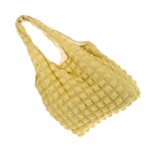 VALICLUD Puffer Umhängetasche Damen Cloud Bubble Design Polyester Robust Große Kapazität Faltbare Schultertasche Alltag Shopping Tote Tasche Khaki von VALICLUD