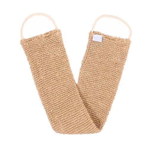 VALICLUD Pull Back Strip Badetuch Peeling Duschtuch Schrubber Rückenpeeling Schrubbgurt Schrubbkörperbürste Rückenpeelinggurt Jute Braun von VALICLUD