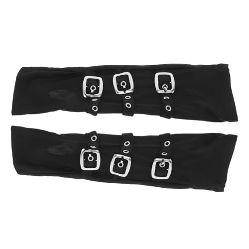VALICLUD Punk Fingerlose Handschuhe Damen Lange Stilvolle Armbänder Polyester Komfortabel Für Partys Halloween Festivals Cosplay von VALICLUD