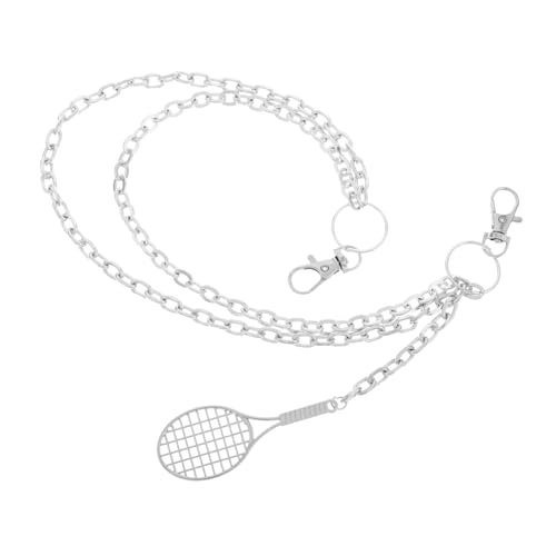 VALICLUD Punk Metall Kette Mit Tennisracket- Mehrlagige Unisex-hosenkette Für Hipster-style Modisches Accessoire Für Damen Und Vielseitige Dekoration Für Jeans Und Hosen von VALICLUD