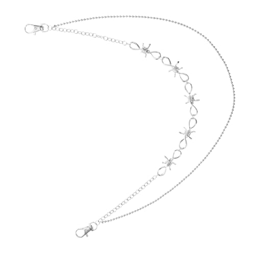 VALICLUD Punk Hosenkette mit Dornenanhänger und Modischen Quasten Robuste Metallkette für Jeans Stylisches Unisex taillenaccessoire Dekorative Hose Kette für Damen und Herren Streetwear von VALICLUD