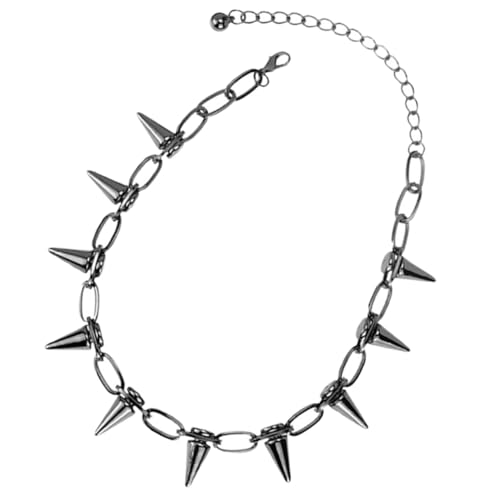 VALICLUD Nieten-halskette Aus Metall Schlüsselbeinkette Für Frauen Punk-nieten-choker Nietenhalsband Branding Damenschmuck Für Alltag Und Partys von VALICLUD