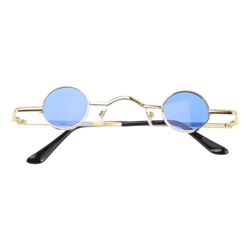 VALICLUD Punk Sonnenbrille UV Schutz Runde Metallfassung Retro Vintage Unisex Modeaccessoire für Männer Frauen von VALICLUD
