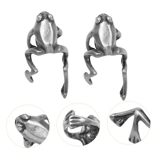 VALICLUD Punk Sterlingsilber Ohrclips Frauen Kreative Nicht piercing Ohrringe Modische Frosch Ohrstecker Geschenkidee Langlebig und Stilvoll für Alltag und Besondere Anlässe von VALICLUD