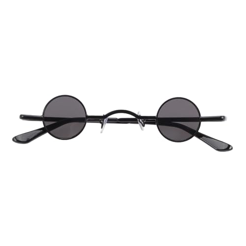 VALICLUD Punk Vintage Sonnenbrille Rund UV schutz Metallrahmen Unisex Party Urlaub Club Fashion Accessoire von VALICLUD