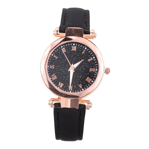 VALICLUD Uhr Für Damen Mit Lederarmband Verstellbar Armbanduhr Für Mädchen Freizeituhr Aus Glas Und Edelstahl von VALICLUD