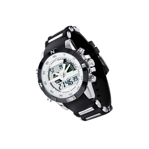 VALICLUD Quarz Uhr Für Multifunktionale Digitale Armbanduhr Mit Alarm Wasserdichtem Design Und Silikonarmband Für Täglichen Gebrauch Weiß von VALICLUD