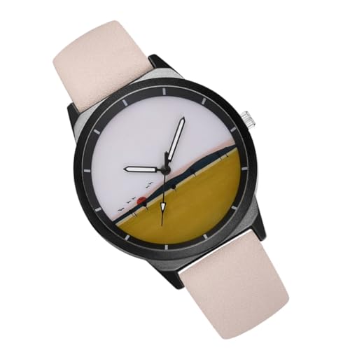 VALICLUD Quarzuhr Für Paare Modische Armbanduhr Aus Pu Casual Design Minimalistisch Für Damen Und Herren Stilvolle Freizeit Armbanduhr von VALICLUD