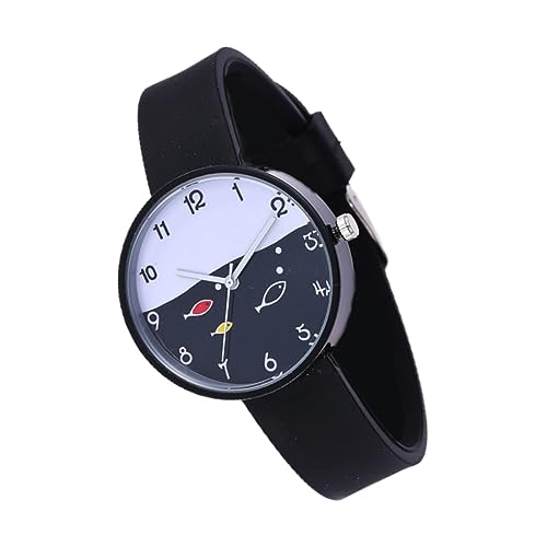 VALICLUD Stylische Studentenuhr Für Mädchen Einfache Casual-Armbanduhr Mit Silikonem Armband Weichem Und Niedlichem Fischmotiv Für Junge Frauen Und Schüler von VALICLUD