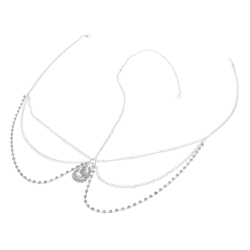 VALICLUD Stirnkette für die Braut Kristall Haarschmuck Hochzeit Kopf Kette haar zubehör haircharm Tiara Haarreif aus Kristall Quaste Stirnkette Wassertropfen Stirnband Augenbrauen fallen von VALICLUD