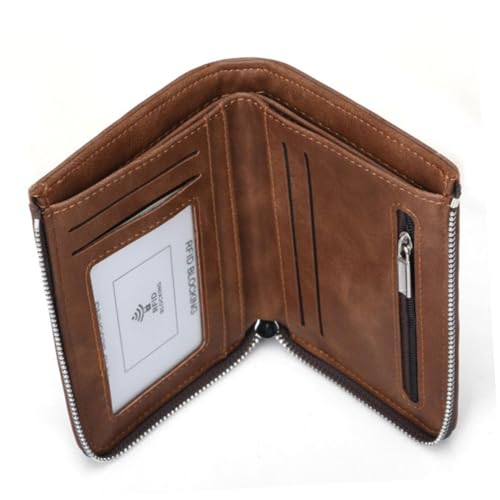 VALICLUD Herren-geldbörse Mit Reißverschluss RFID-blokkierende Brieftasche Organizer Für Karten Reisepass Bargeld Minimalistisches Design Geeignet Für Büro Und Alltag von VALICLUD