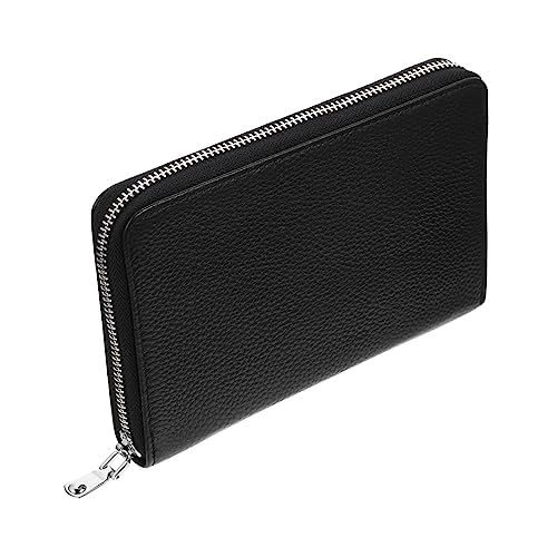 VALICLUD RFID PU Kartenetui Damen Große Kapazität Zipper Geldbörse Multifunktionaler Kartenhalter mit Reißverschluss und Viele Fächer für Kreditkarten und Bargeld von VALICLUD