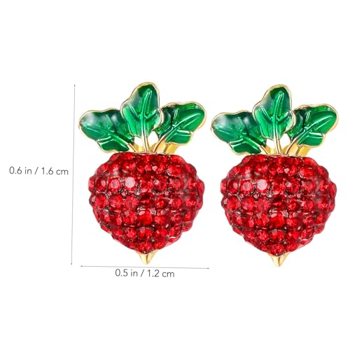 VALICLUD Radieschen Ohrstecker Damen Ohrringe mit Strass Bunte Tropfen Ohrringe für Mädchen Festliche Schmuckaccessoires für Party Alltag und VALICLUD Radieschen Ohrstecker Damen Ohrringe mit Strass Bunte Tropfen Ohrringe für Mädchen Festliche Schmuckaccessoires für Party Alltag und von VALICLUD