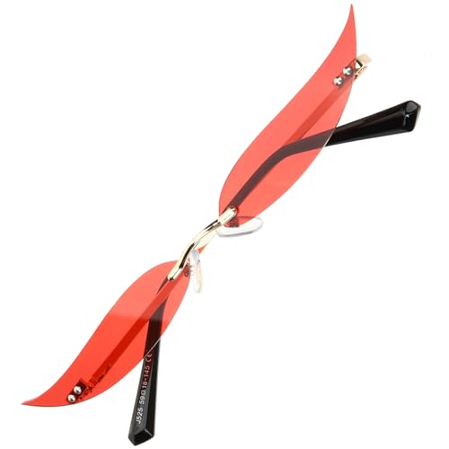 VALICLUD Randlose Party Sonnenbrille Damen Metallrahmen Leichte Langlebige Fotorequisite Coole Festival Brille für Lustige Accessoires von VALICLUD