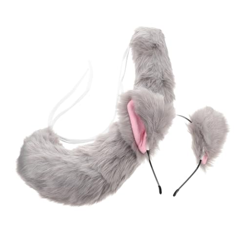 VALICLUD Realistische Ohren Und Set Cosplay Kunstpelz Pelzigen Haar Clip Für Halloween Party von VALICLUD