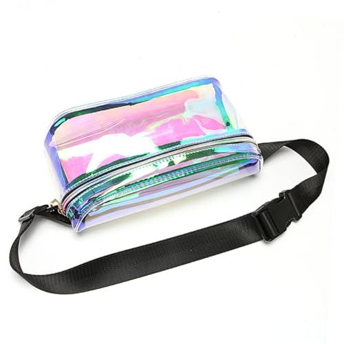 VALICLUD Reflektierende Pu-Leder Bauchtasche Holografische Farbenfrohe Gürteltasche Für Damen Und Herren Verstellbar Große Kapazität Für Alltag Reisen Sport Und Freizeit Design von VALICLUD
