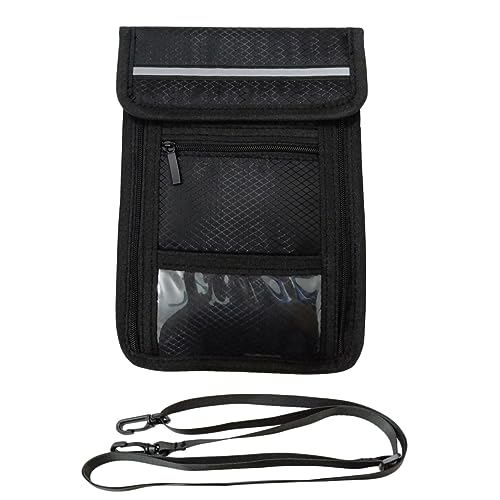 VALICLUD Reise-Essential-geldbörse Seil Tragbare Holding-geldbörse Schwarz Für Flughäfen Züge von VALICLUD