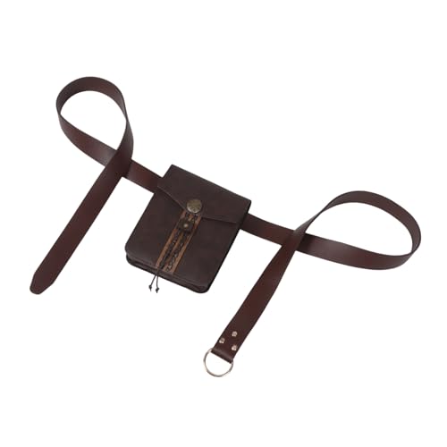 VALICLUD Renaissance Mittelalter Gürteltasche Retro PU Hüfttasche Männer Vintage Waist Pouch Robust für LARP Festival Outdoor Aktivitäten von VALICLUD