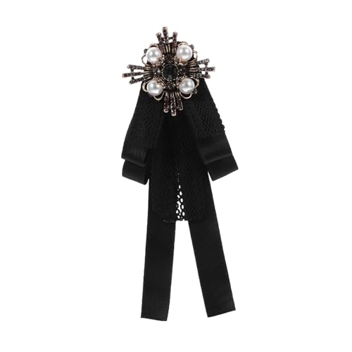 VALICLUD Retro Barock Perlenbrosche Schleifen Anstecknadel Damen Spitzen Bowknot Großer Schmuck für Bluse Anzug Kleidungszubehör Elegant und Vielseitig für Alltag und Festliche Anlässe von VALICLUD
