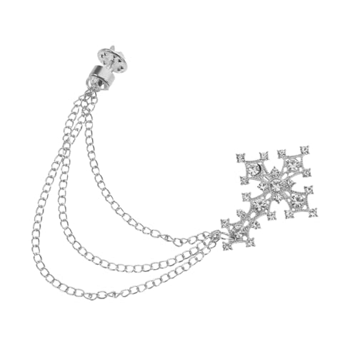 VALICLUD Retro Brosche Kreuz mit Funkelnden Strasssteinen Robuster Metall Anstecker für Anzug Kleid Schal Modisches Accessoire für Damen und Mädchen Vielseitiger Pin für Alltag und Festtage von VALICLUD
