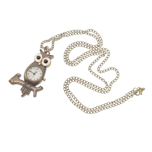 VALICLUD Retro Eulen Taschenuhr Mit Kette Kreative Uhr Für Stilvolle Dekoration Und Zuverlässige Zeitmessung Zur Einschulung von VALICLUD