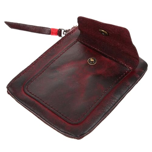 VALICLUD Vintage Münzbeutel Pflanzlich Gegerbtem Multifunktionale Geldbörse Mit Reißverschluss Für Alltag Und Besondere Anlässe Portemonnaie Für Münzen Und Bargeld von VALICLUD